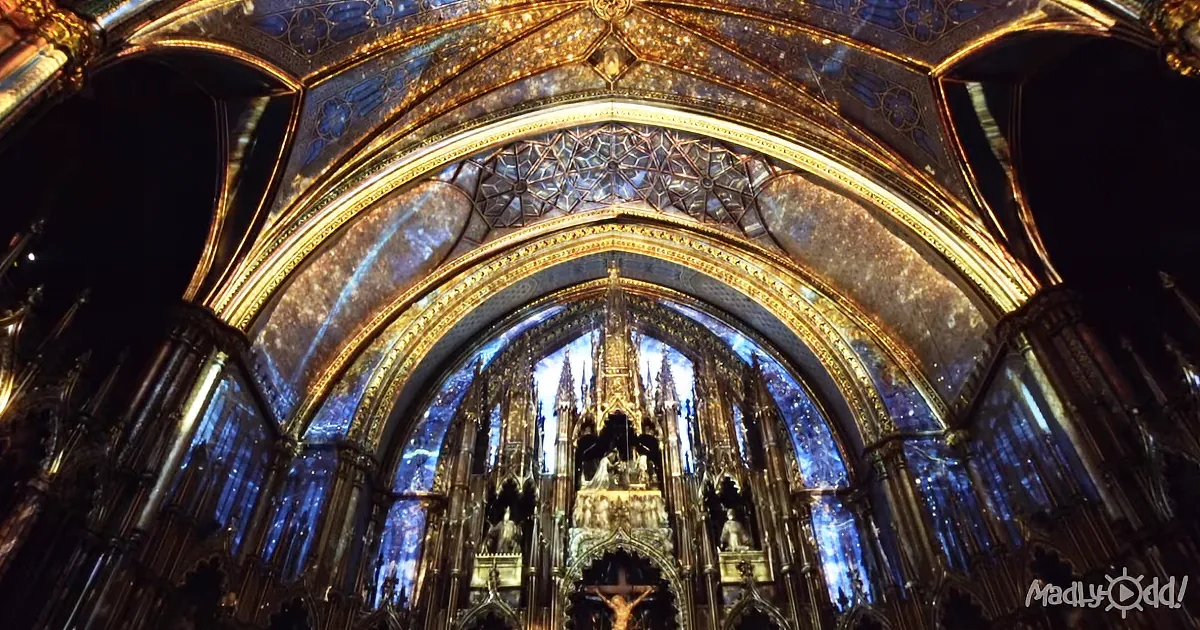 Spectacular Light Show in Church Might Be What Heaven on Earth Feels Like -- a Sight to Behold
