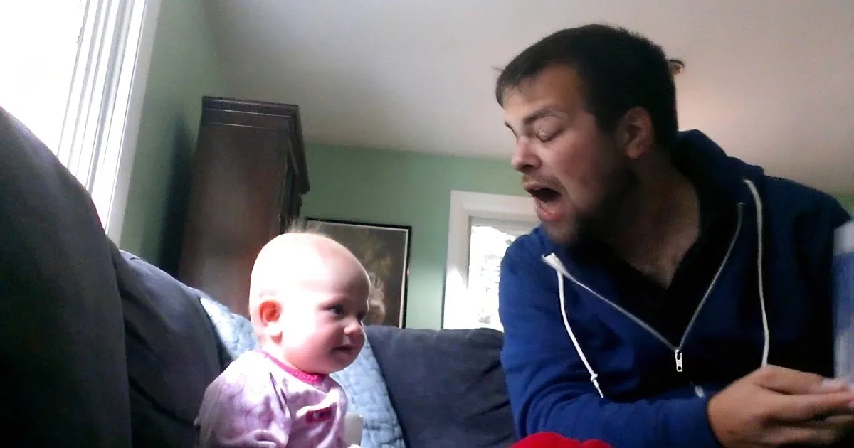 He Goes All-out Reading a Story to His Baby Niece and They''re Both Laughing