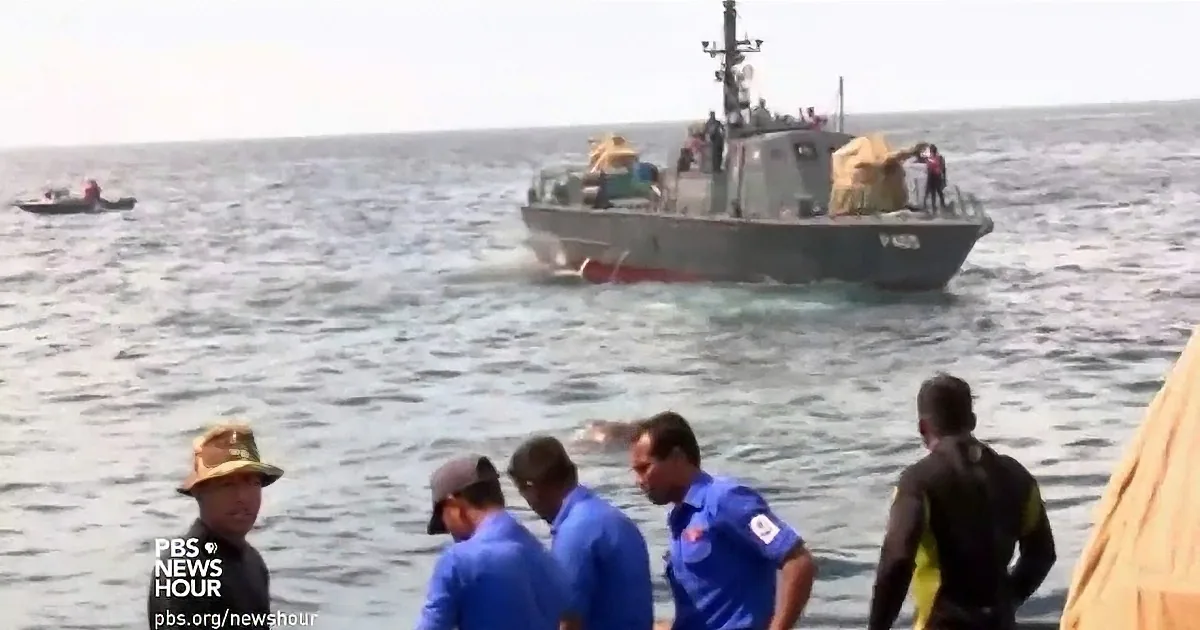 Navy Men Notice Large Mass in Water, Immediately Jump Overboard for an Epic Rescue Mission