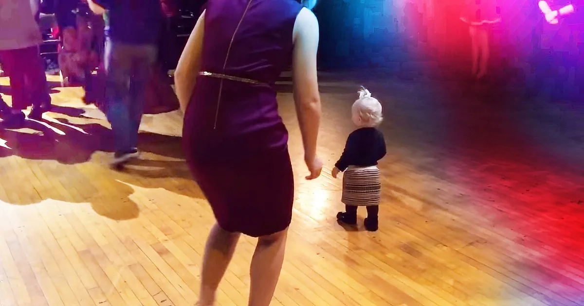 Dancing Baby Girl Sneaks Away From Mommy to Steal the Spotlight and Our Hearts