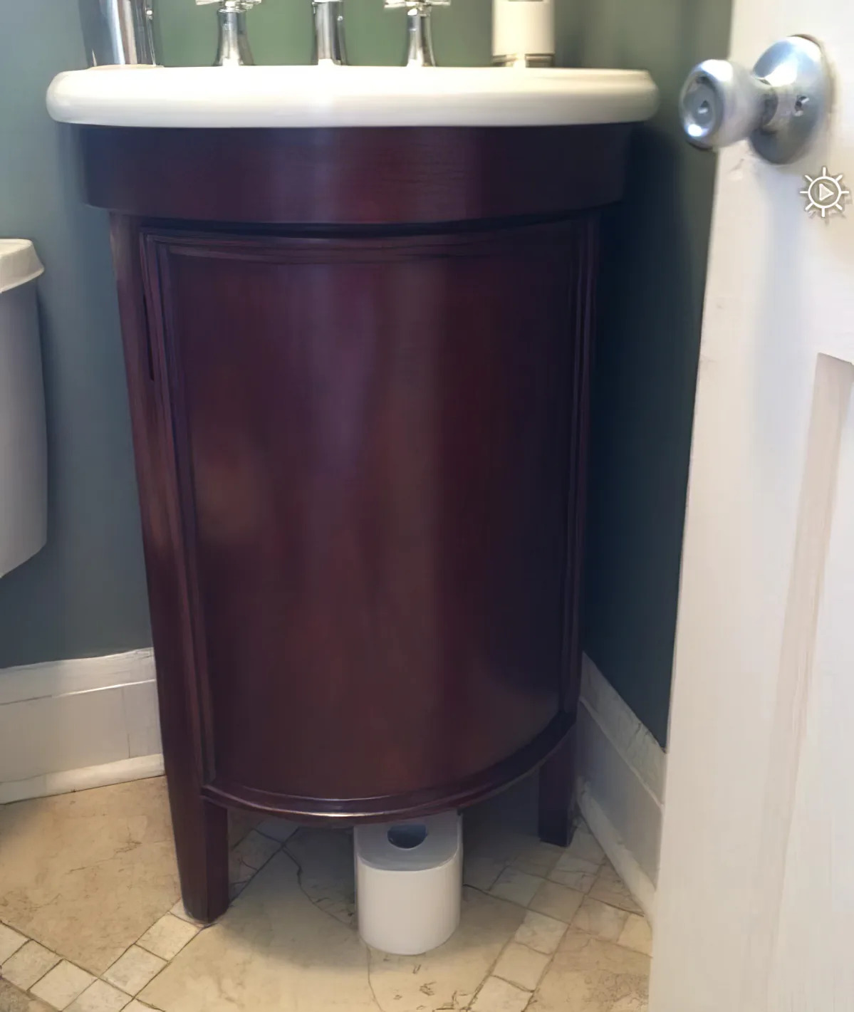 I asked my 6 year old to put the extra roll of toilet paper under the sink