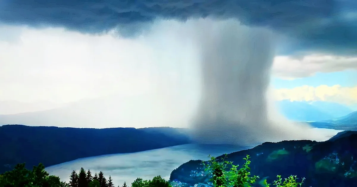 Tsunami From Heaven: Video Shows Massive Storm Dumping Tons of Water Into Lake