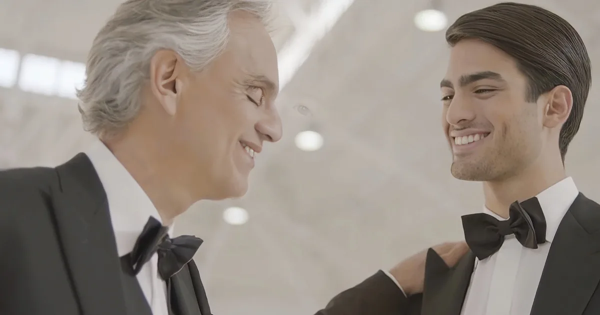 That Smile on Andrea Bocelli''s Face as His Son Begins to Sing Says It All...