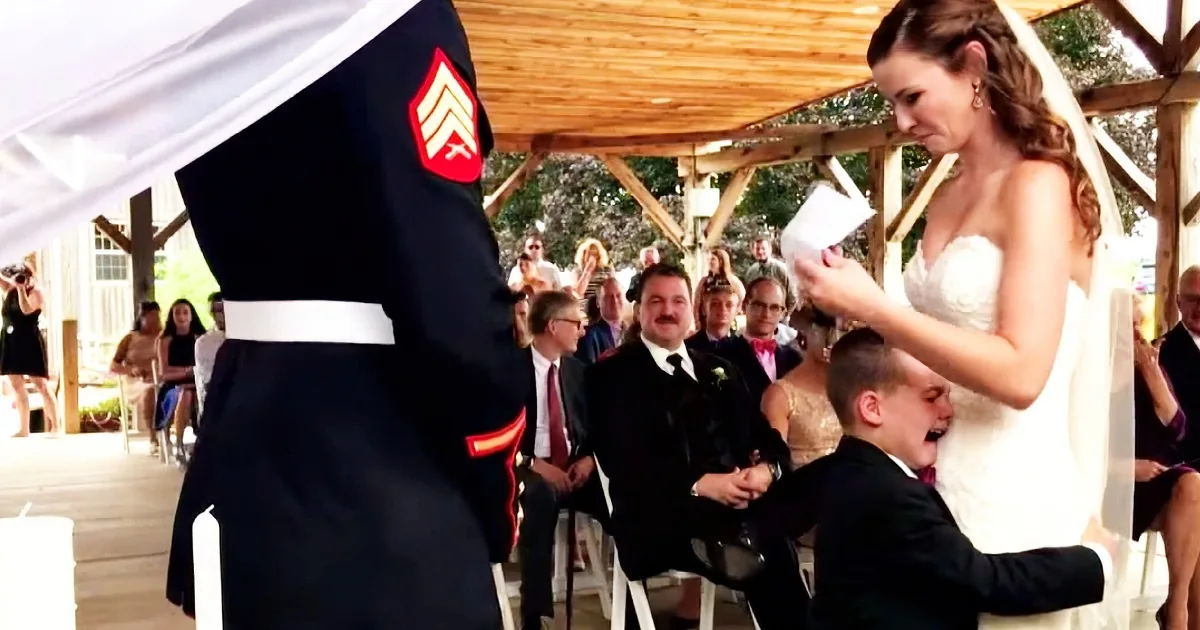 Bride Moves Marine's 4-Year-Old Son to Tears With Wedding Vows She Wrote Just for Him