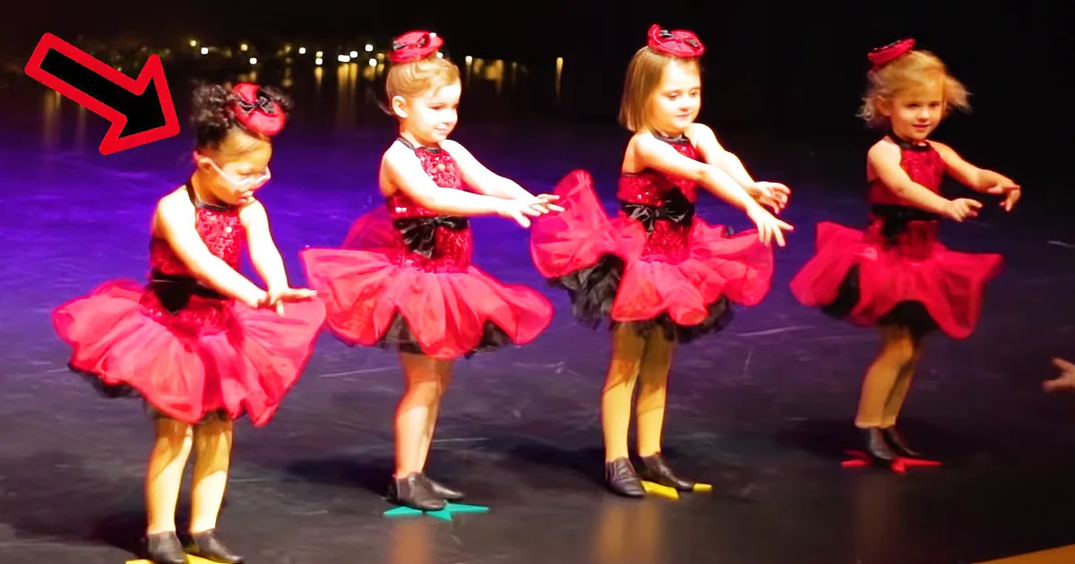 4 Tiny Girls Line up for Their Christmas Dance Recital - Keep Your Eyes on the Darling With the Pink Glasses