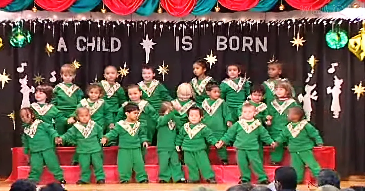 Adorable Preschoolers Line up for Christmas Recital - Within Seconds the Parents Are Rolling in Their Seats