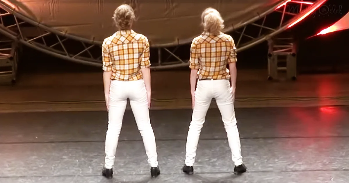 2 Girls Stand With Their Backs to the Audience -- but When the Music Starts, Their Sensational Footwork Leaves Judges Floored