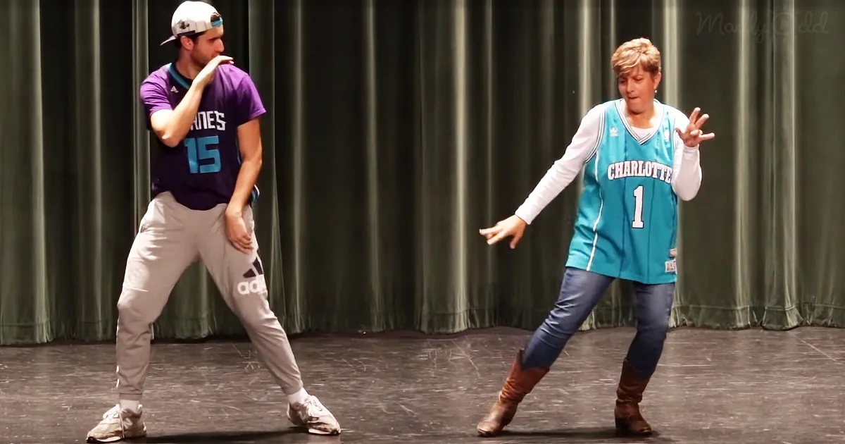 Son Pulls Mom Onstage, but She Steals the Spotlight When She Dances Through the Decades
