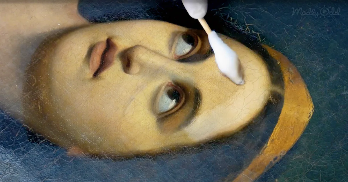 Man Skillfully Restores a Damaged Masterpiece Painting in This Captivating Video