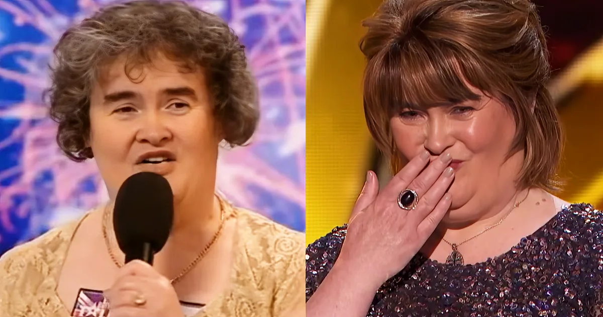 Two women, one holding a microphone and the other covering her mouth, both on stage.