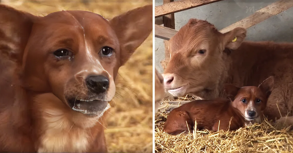 Sad Pup Is Separated From 'Mother' Cow Who Raised Him. Their Reunion Is Nothing Short of Beautiful