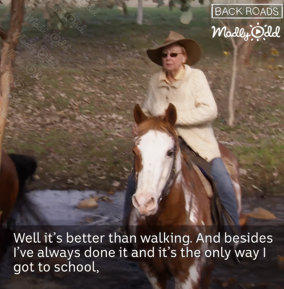 Senior on horse.