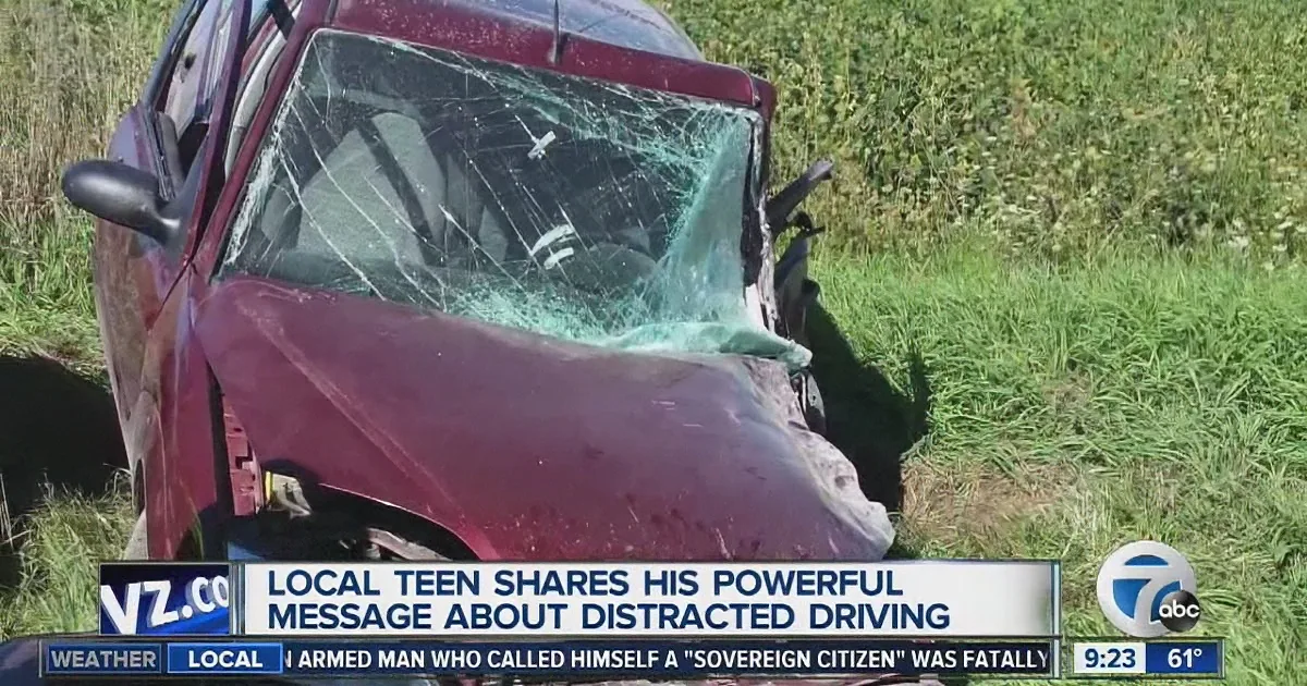 Driving Teen Crashes After Trying to Pick up His Phone - Then Mom Shows off the Destroyed Car