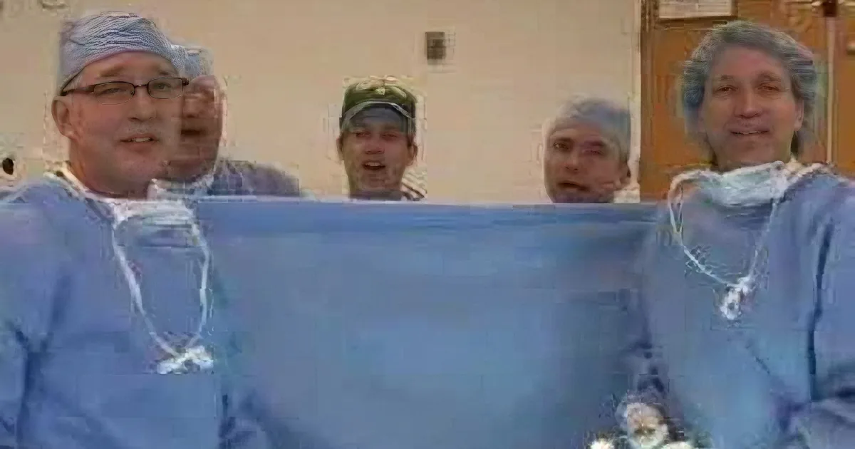 They Line up Behind a Sheet. but Watch When These 5 Doctors Let It Drop! Hilarious!