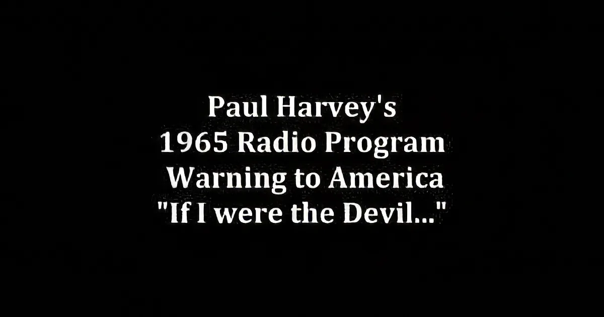 In 1965, an Unforgettable Warning Was Broadcasted for All to Hear. 51 Years Later, It's Come True