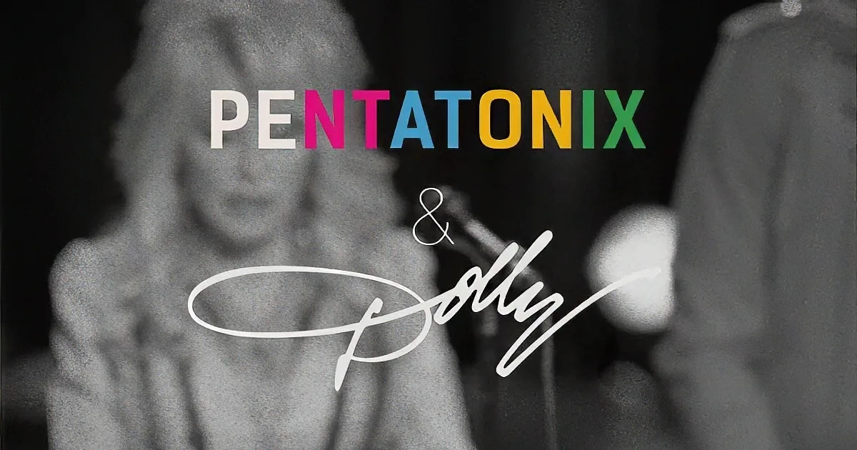 A person singing into a microphone with "Pentatonix & Dolly" text overlaid.