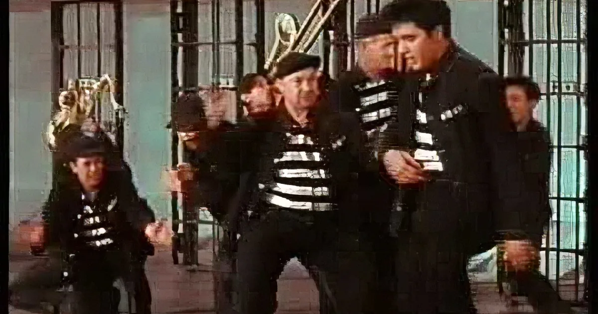 Amazing Never-Before-Seen Colored Clip of Elvis Presley''s Classic Hit, ''Jailhouse Rock''