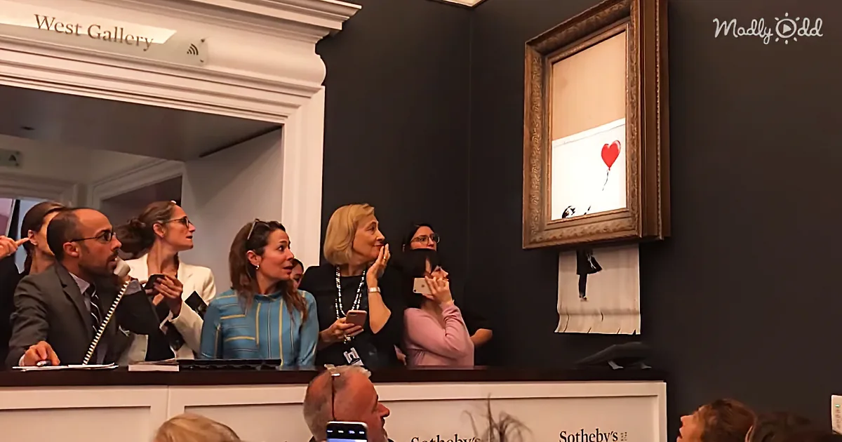 Famous Banksy Artwork Sells for $1.4 Million at Auction and Then Promptly Shreds Itself