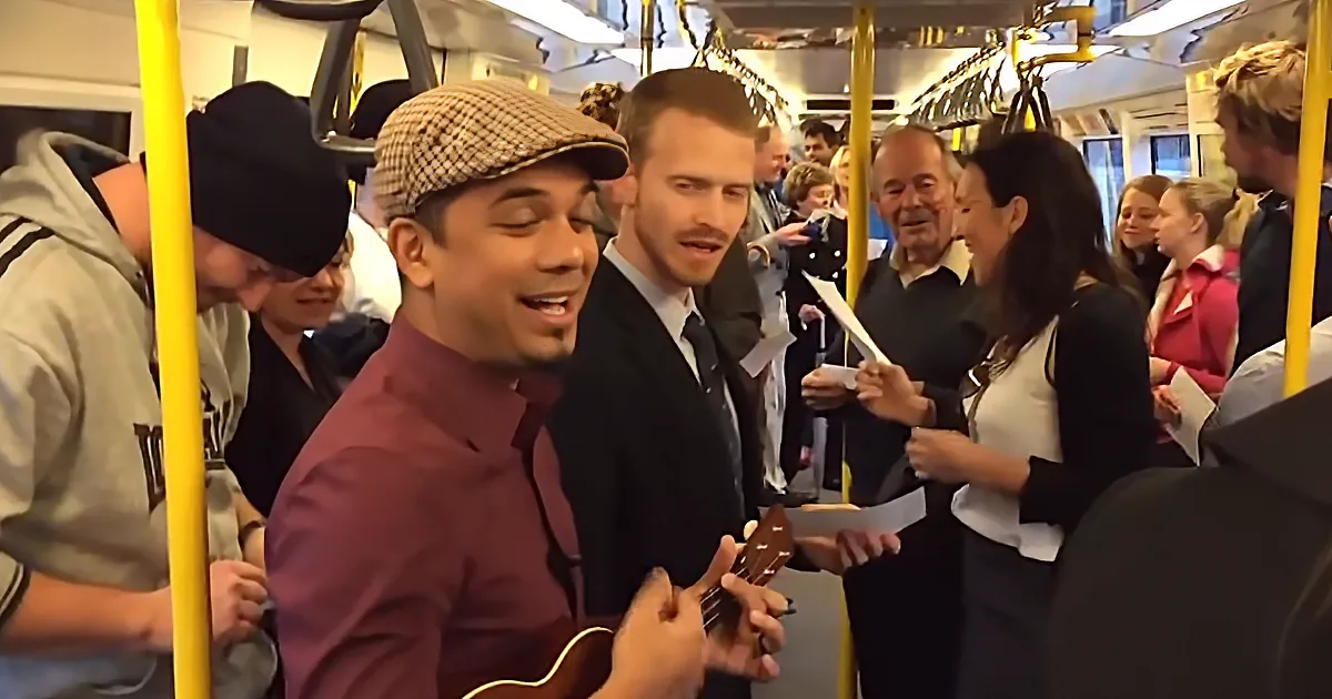 On a Monday Morning Train, a Passenger Begins Singing "Over the Rainbow' and Suddenly Everyone Joins In
