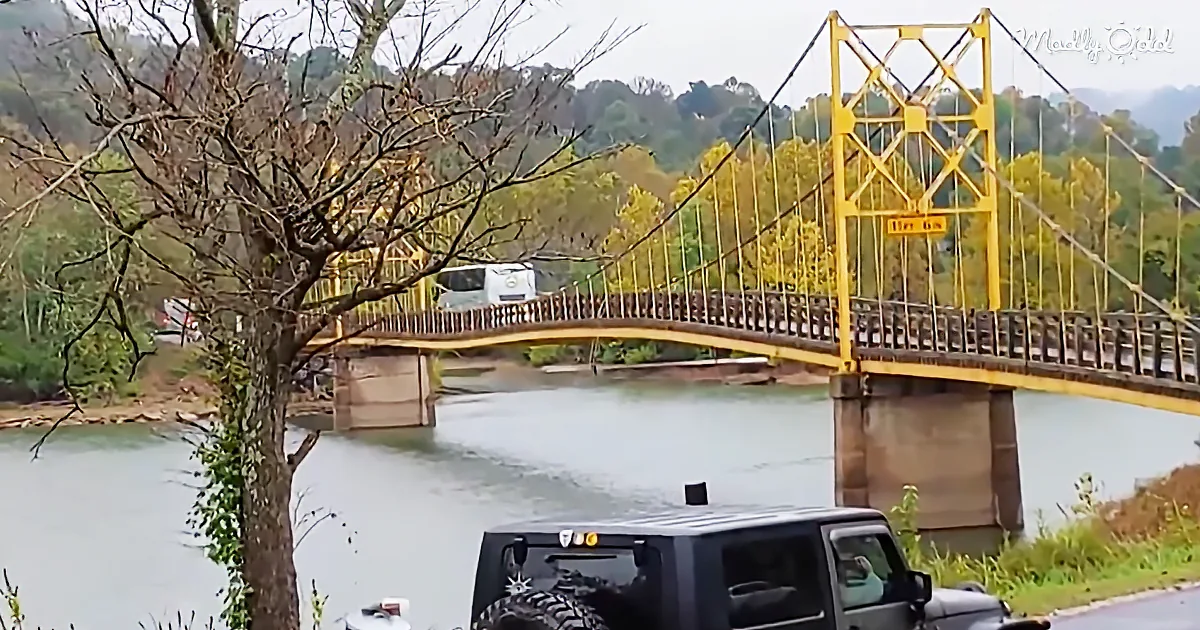 Watching This Too-Heavy Bus Attempt to Go Over an Old Bridge Will Make You Uncomfortable