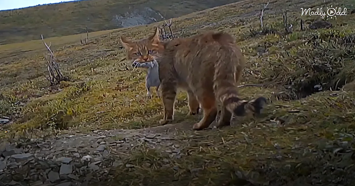 Endangered & Adorable Chinese Mountain Cats Caught on Video for the First Time