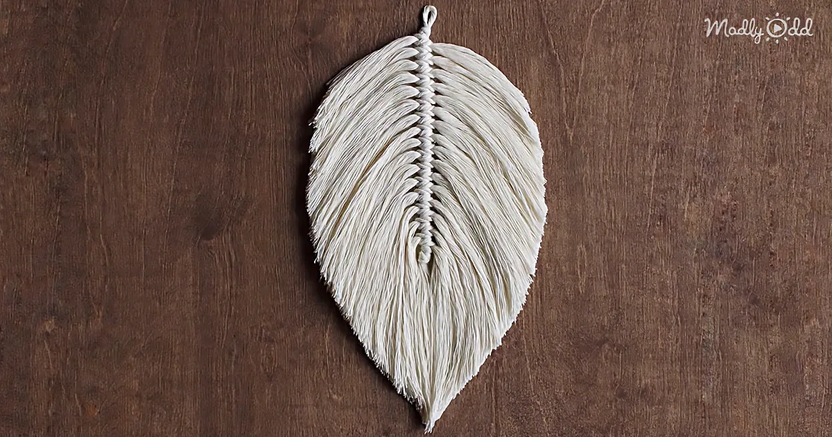 How to Make a Large MacRame Feather
