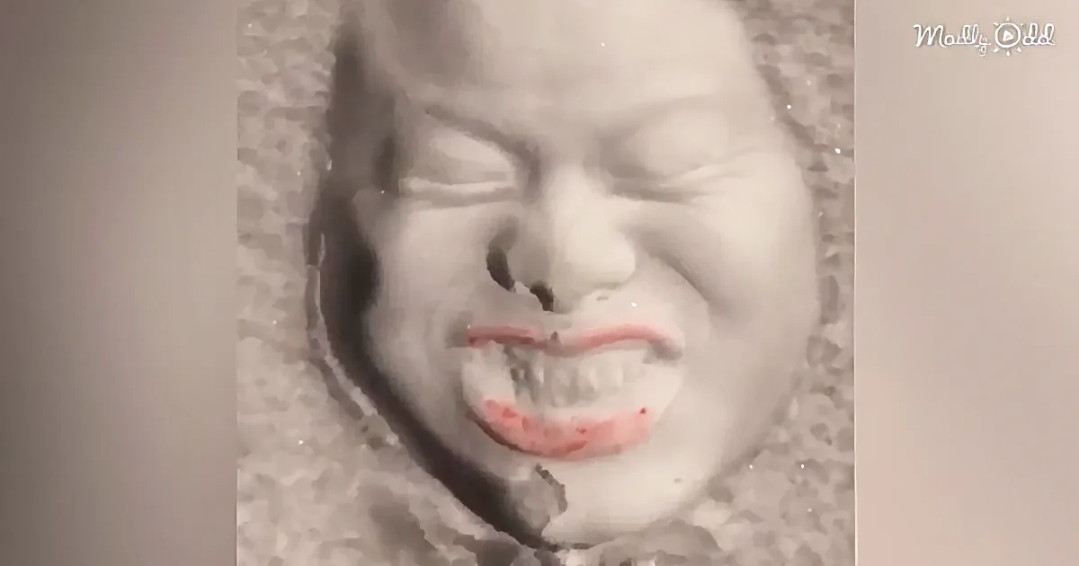 He Presses His Face Into the Snow and Voila, Hilarious Artwork Appears