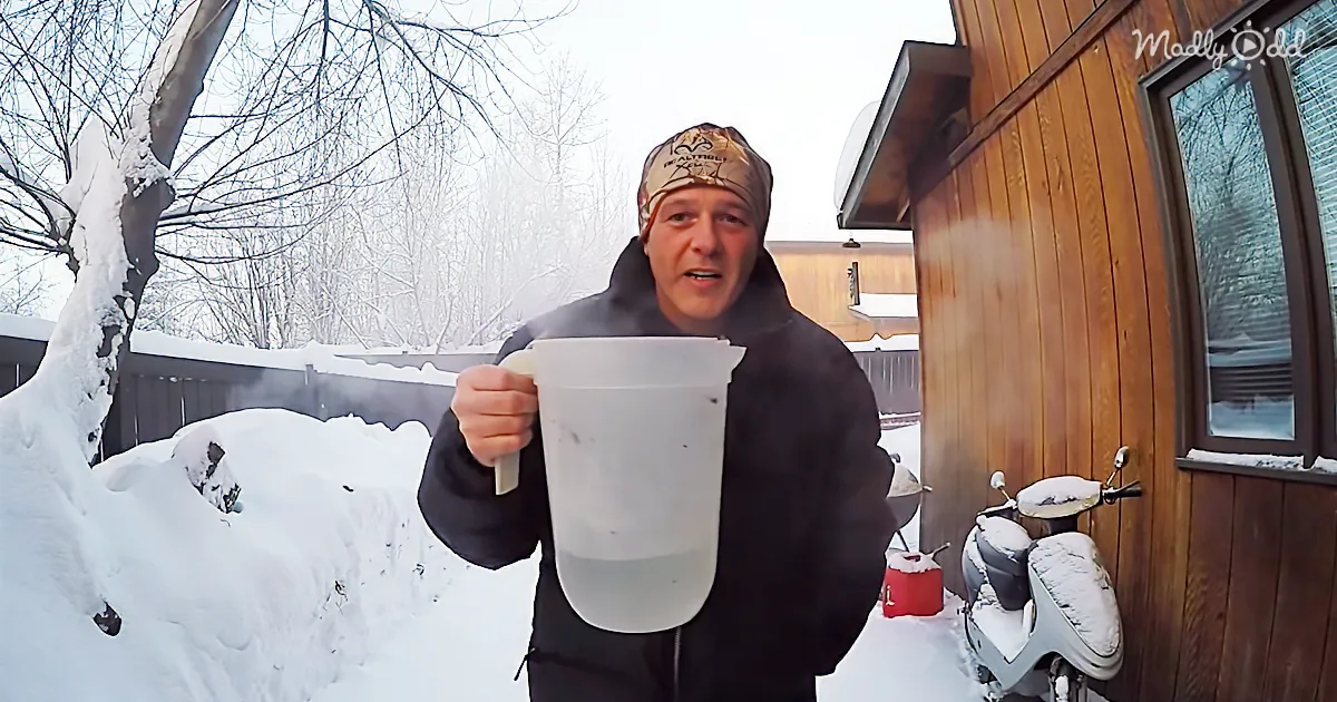 Watch What Happens to Hot Water When Thrown Into the Air During Winter