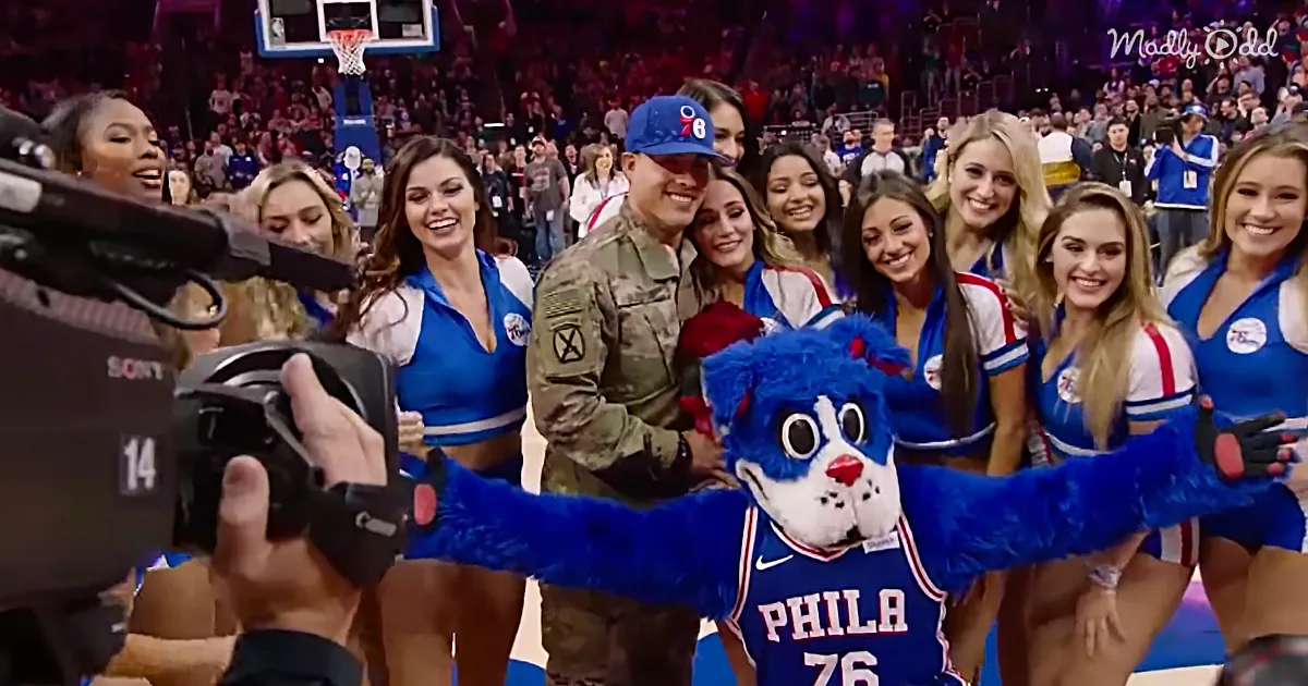 Overjoyed 76ers Dancer Surprised by Returning Army Boyfriend