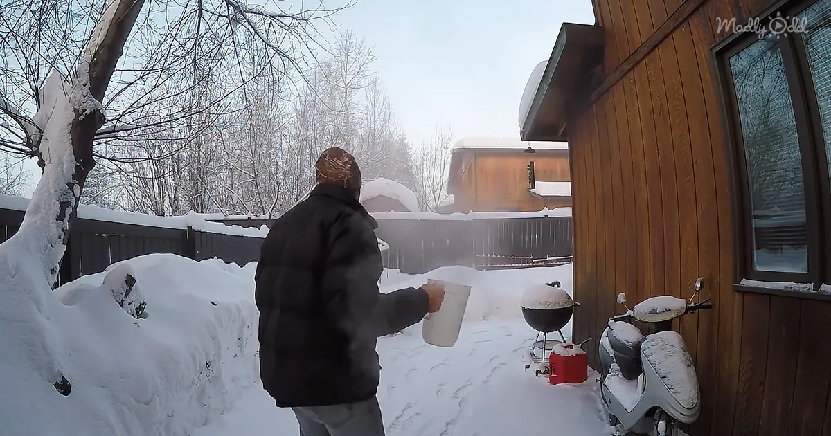 What Happens to Hot Water if It's Thrown Into the Below Freezing Air?