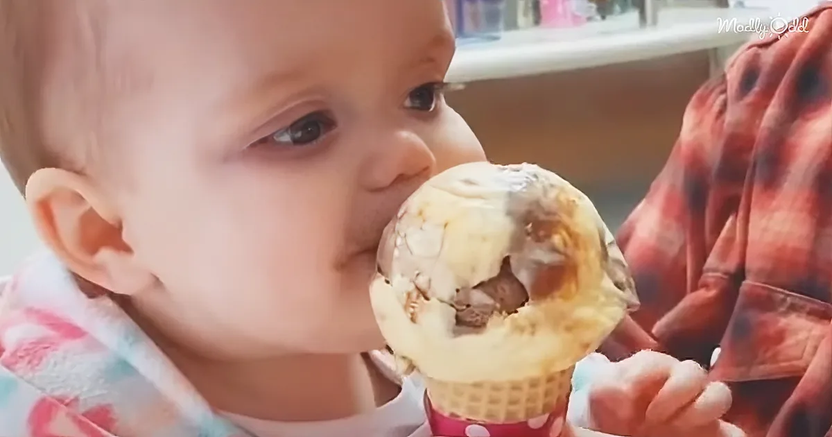 This Baby's Reaction to Her First Taste of Ice Cream Is Hilarious