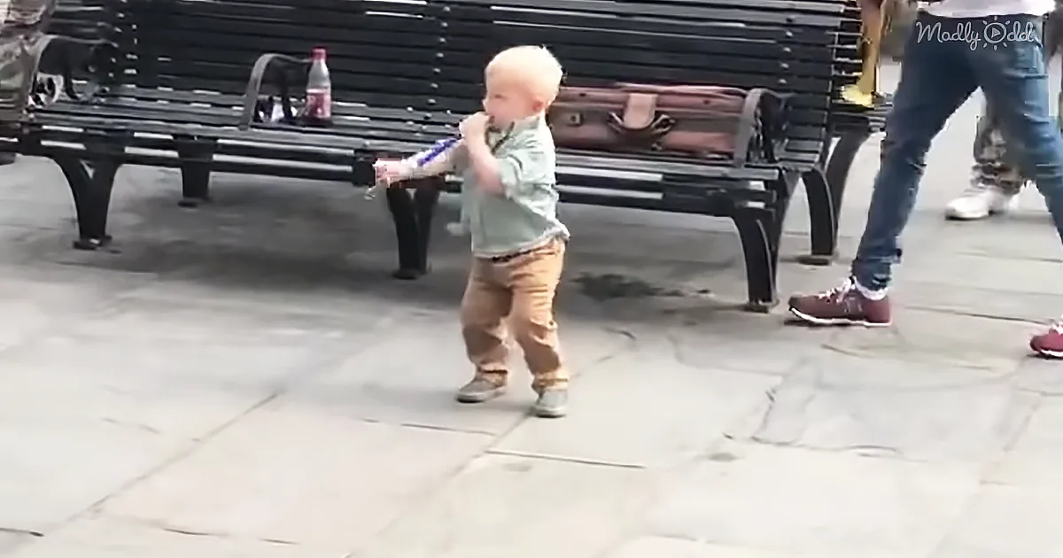 Adorable Toddler Dances With Street Performers in New Orleans