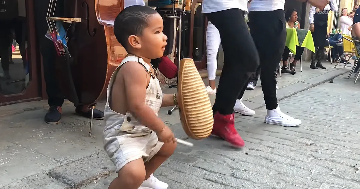 Cuban Toddler Rocks Havana Street With an Unbeatable Rhythm