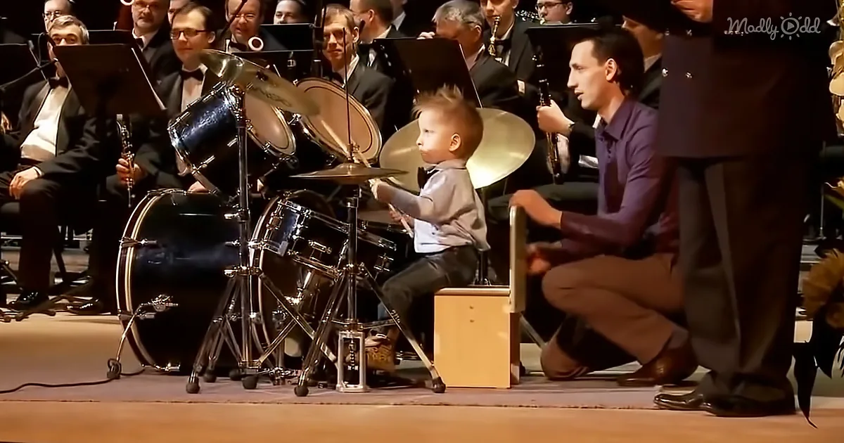3-Year Old Russian Drummer Leads Orchestra of Adult Musicians