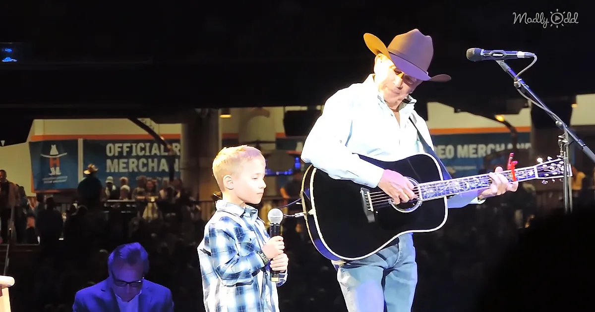 Country Music Star's Grandson Joins Him at Rodeo Houston