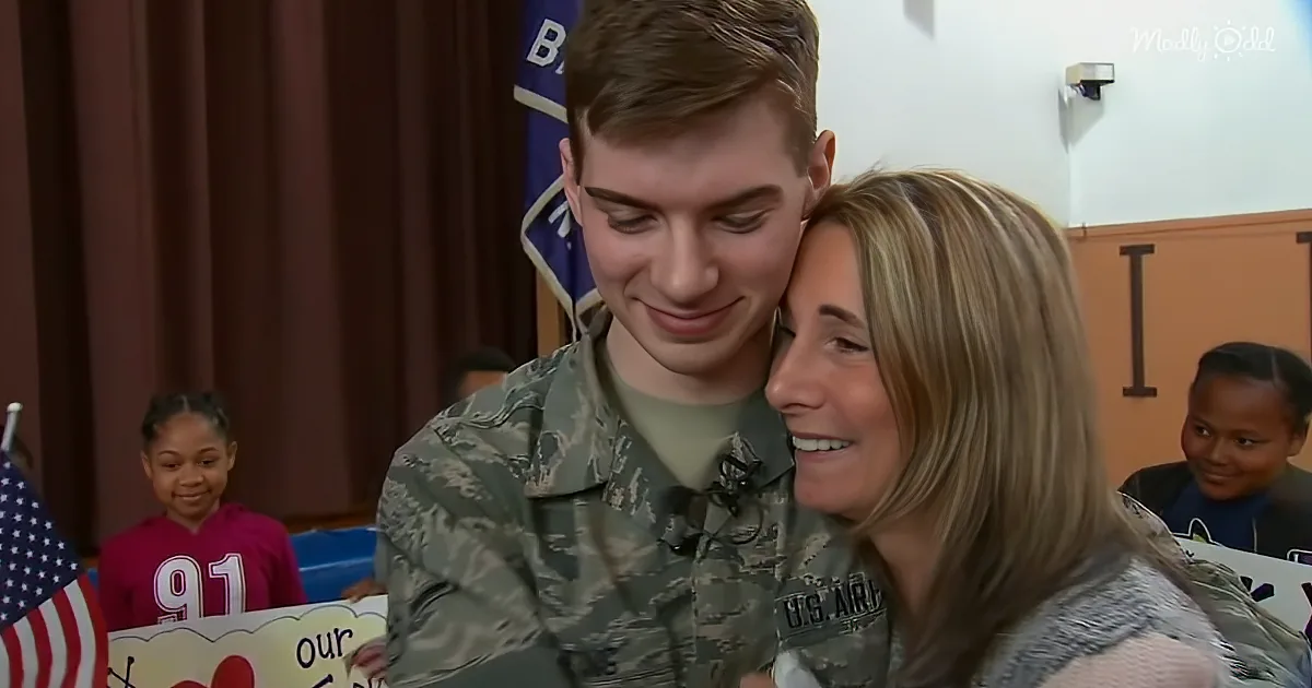 U.S. Airman's Long Island School Assembly Surprise Will Make You Cry