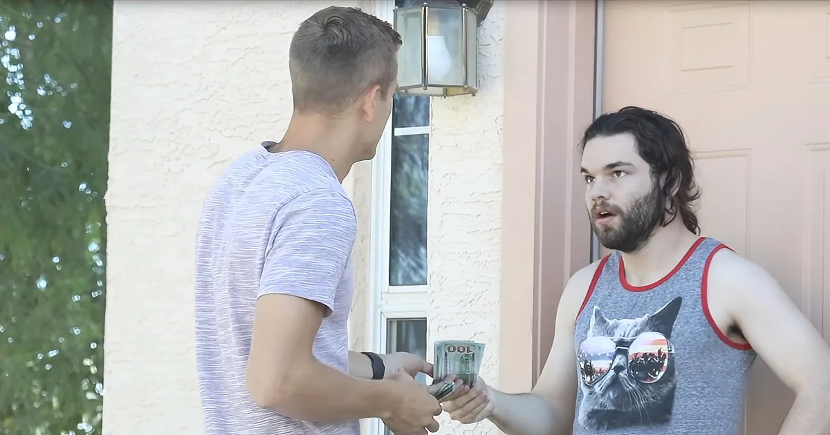 Kind Stranger Knocks on Door Answering Desperate Man's Prayers for Rent Money