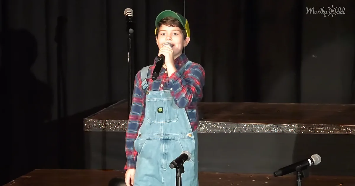 Country Boy Dressed as Cowboy Joyfully Performs 'Leroy the Redneck Reindeer'