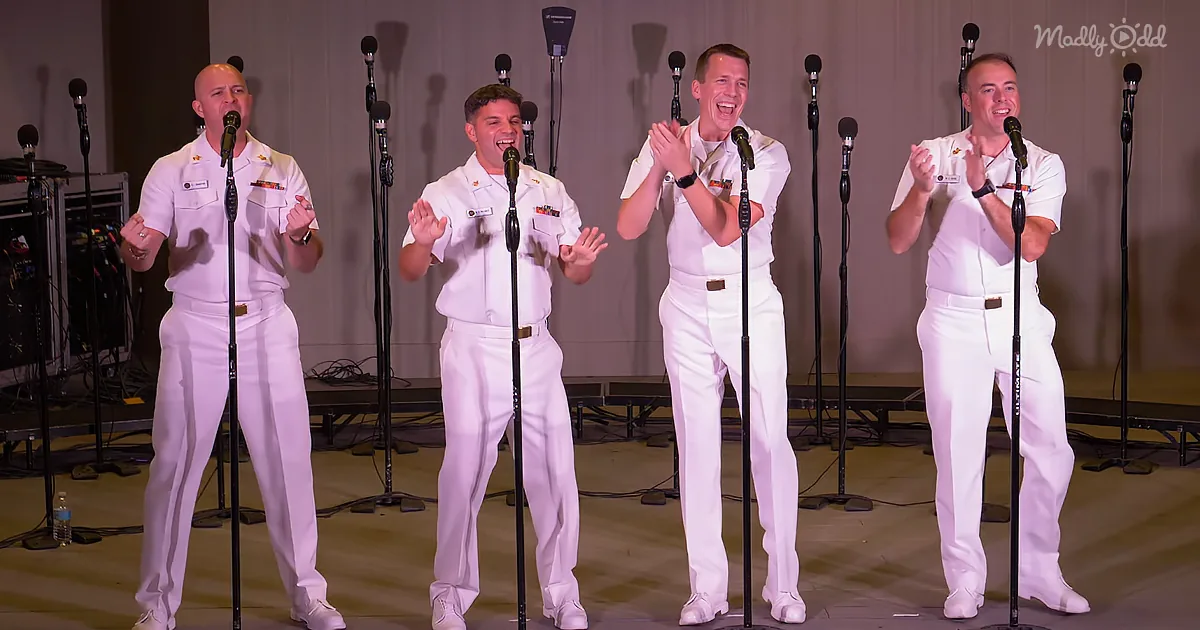 Navy Boys Sing Songs From the '60s in Beautiful Harmony
