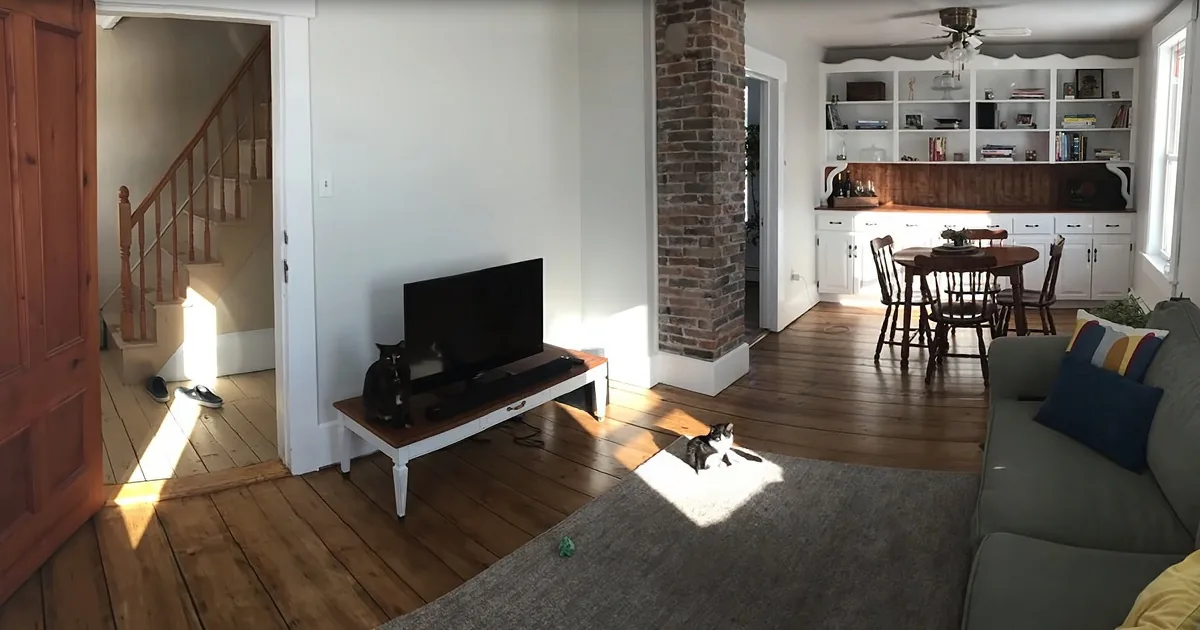 Passionate Couple Creates Stunning Farmhouse Living Room Restoration for $300