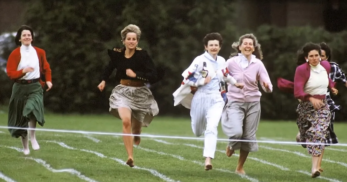 Princess Diana Runs Barefoot for Son's Sports Day Event in Rare 1991 Video