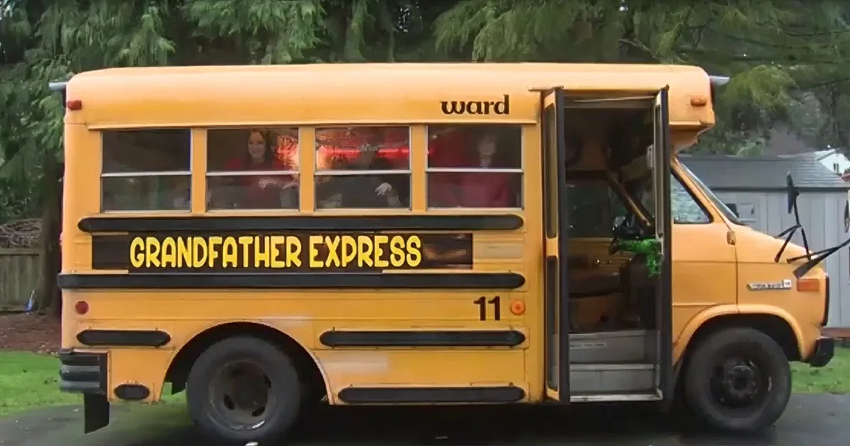 Loving Grandpa Surprised Ten Grandkids With Personalized School Bus