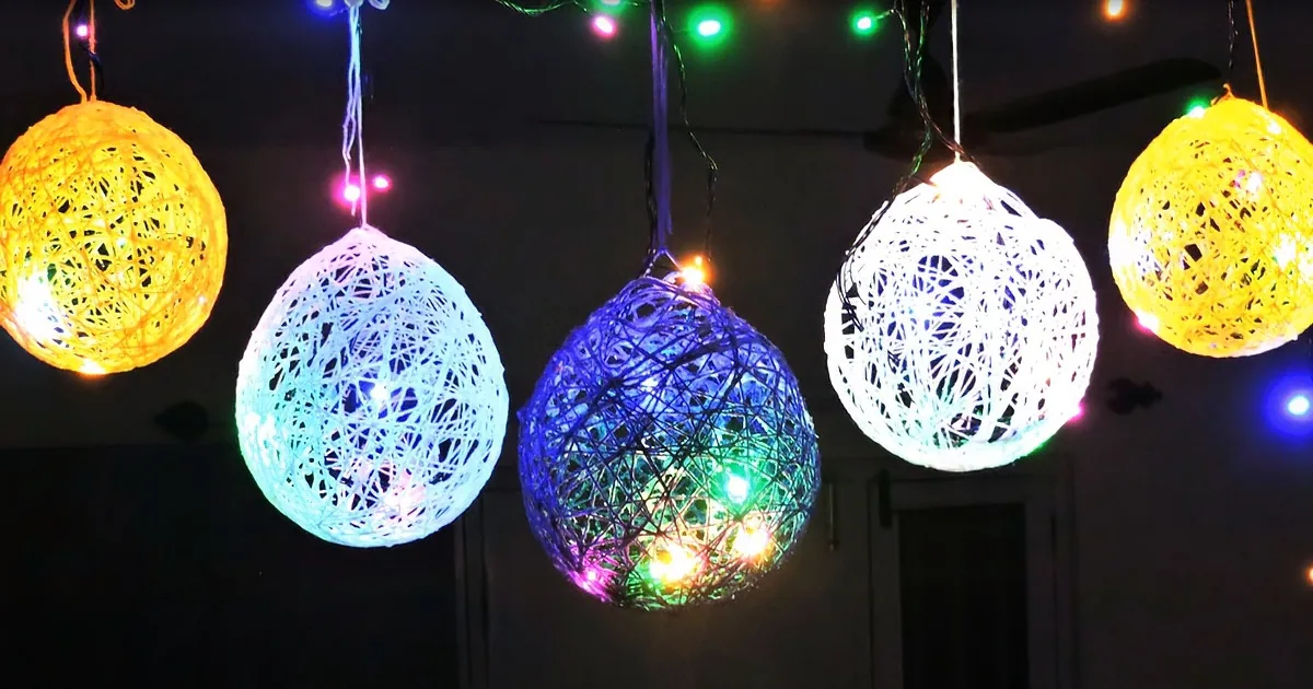 Add a Light and These Diy Yarn Orbs Will Wow Your Friends