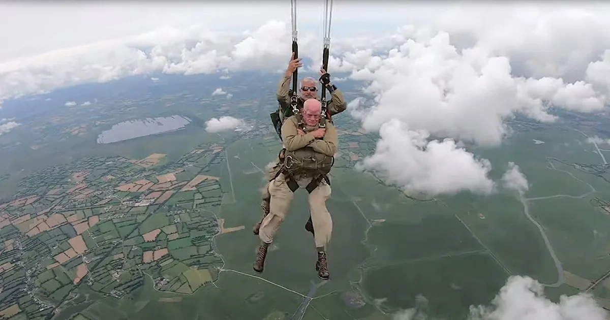97-Year-Old WWII Vet Jumped From Airplane on D-Days 75th Anniversary