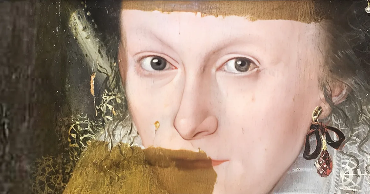 200 Years of Grime Disappears From Painting With This Astonishing Process
