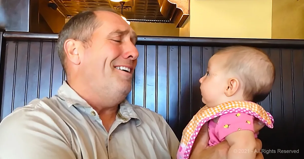 Grandfather Has a Sweet Conversation With His Chatty Newborn Granddaughter