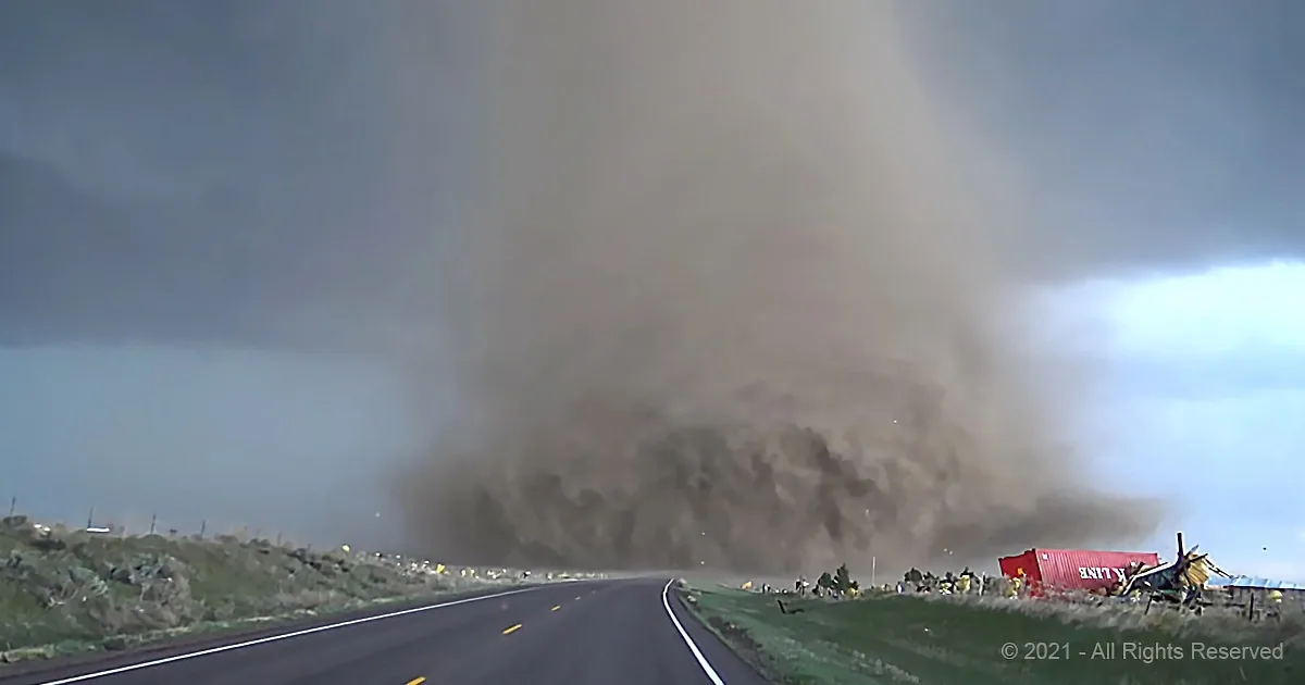 Storm Chasers Can't Even Hear Each Other Scream Over the Wind From This Giant Twister