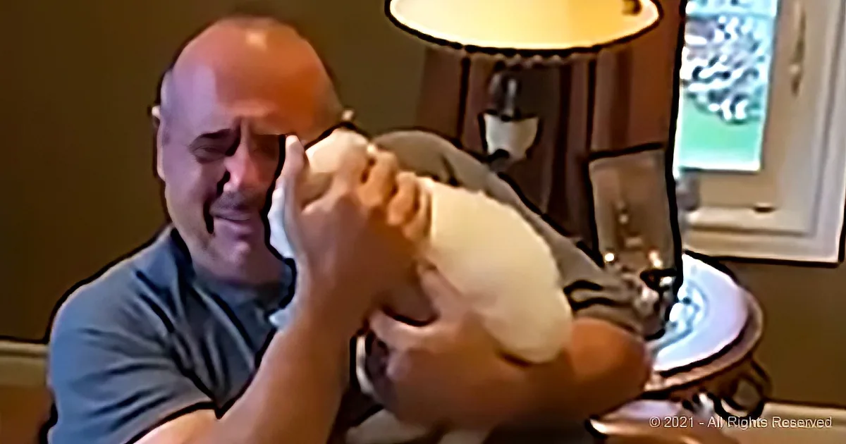 A Grieving Father Gets Emotional as Daughter Gifts Him a New Puppy