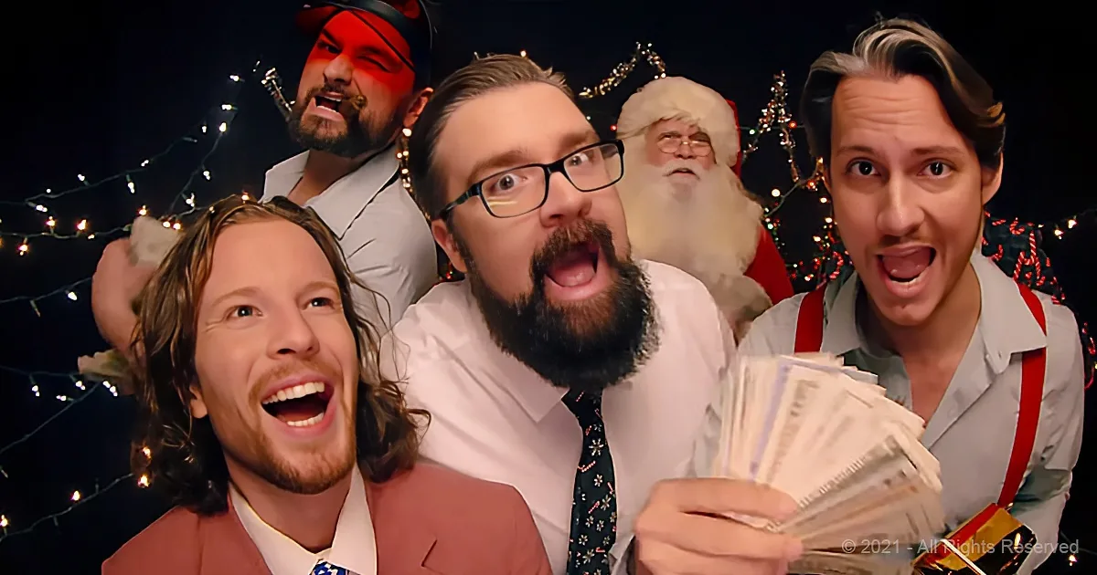 Pitch Perfect Acapella Group Sings Humorous Christmas Tune 'Cold Hard Cash'