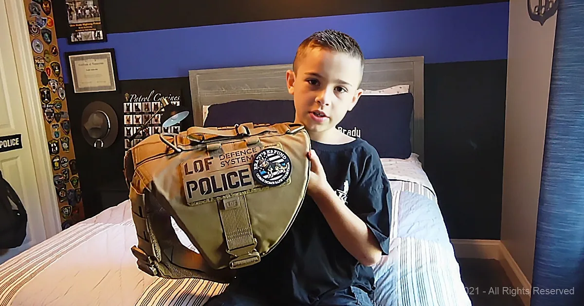 10-Year-Old Boy Raises Money to Buy Bulletproof Vests for Police K9's